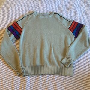 Vintage retro 80s stripe sleeve sweater